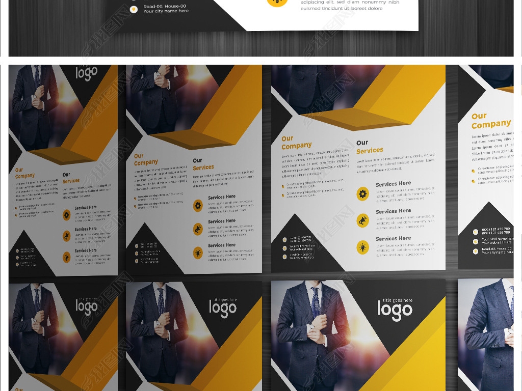 公司简介单页设计插图