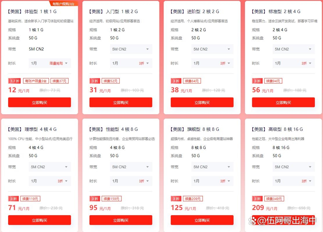 海外服务器租用价格表插图