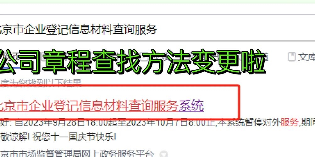 如何网上查询章程备案号及查看备案表插图