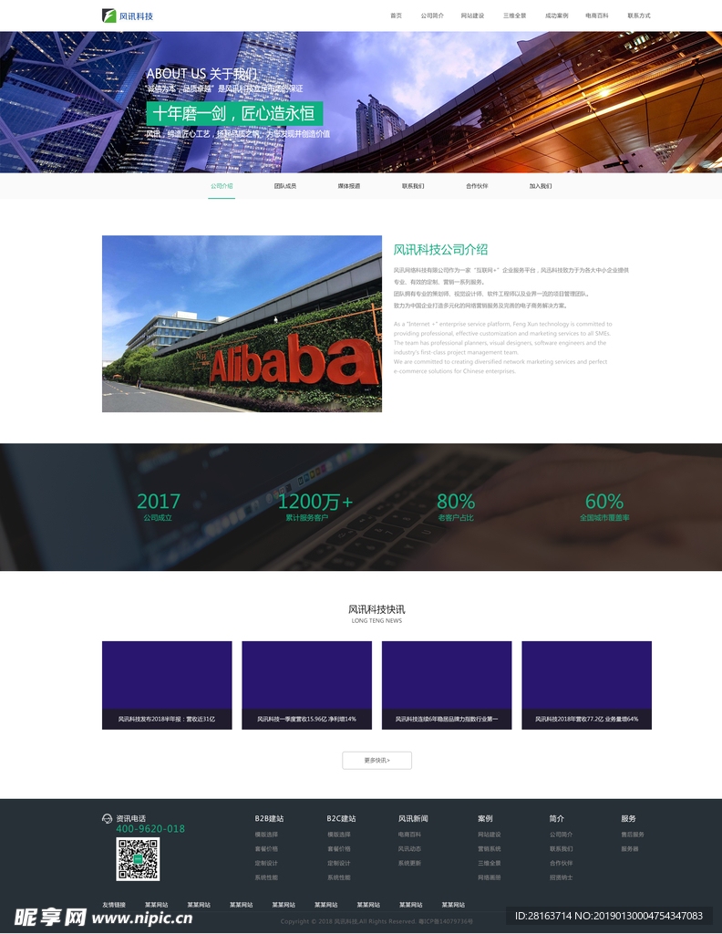 网页制作科技公司简介插图