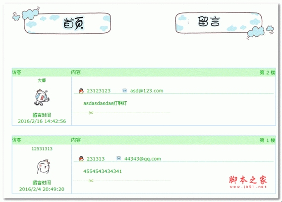 网站留言板代码大全插图