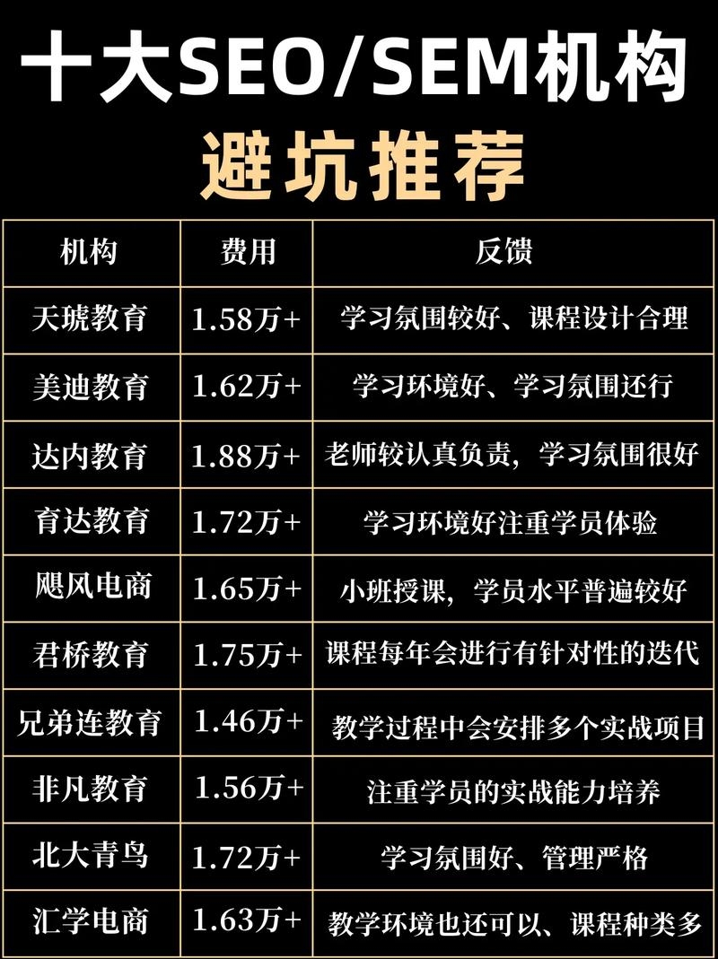 SEO实战培训机构排名解析插图