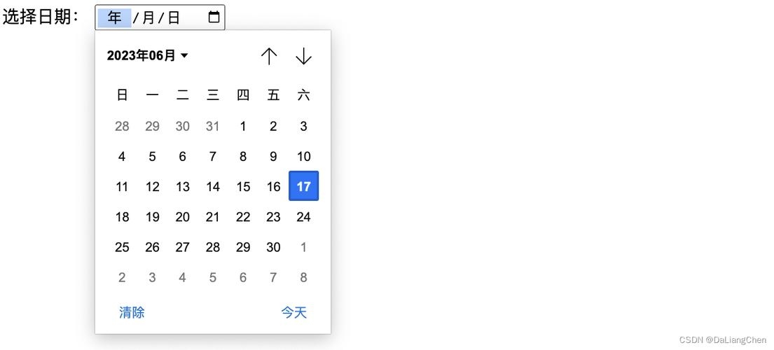 HTML日期控件，实现年月日选择功能插图