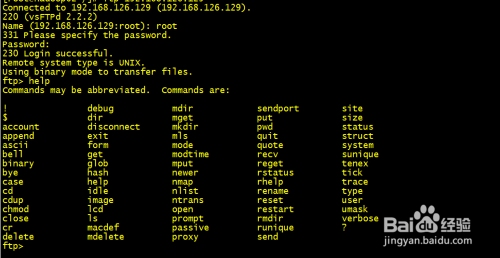 Linux中FTP下载命令详解插图