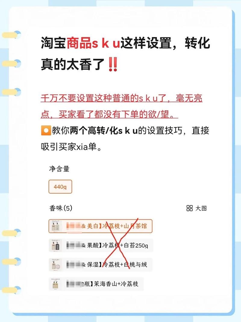 淘宝SEO详解，如何优化宝贝排名与SKU管理，提升转化率和销售额？插图
