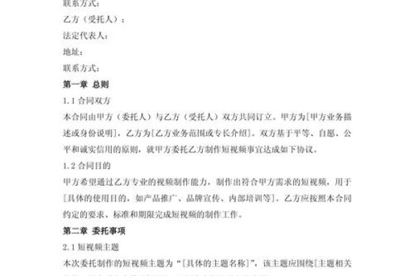 短视频制作协议详解-百挑一
