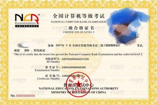 计算机C语言二级证书的含金量-百挑一