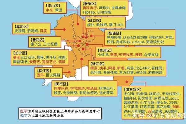 上海网络公司的发展及其区域分布-百挑一