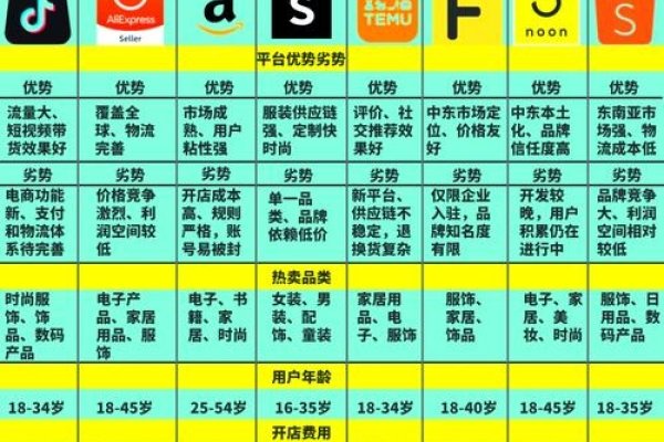 跨境电商平台对比表,深度解析各大平台优势与劣势-百挑一